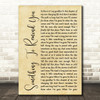 Staind Something To Remind You Rustic Script Song Lyric Music Art Print