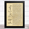 Big Country In A Big Country Rustic Script Song Lyric Music Art Print