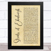 The Proclaimers Streets of Edinburgh Rustic Script Song Lyric Music Art Print