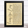 Zac Brown Band Loving You Easy Rustic Script Song Lyric Music Art Print