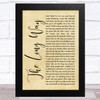 Brett Eldredge The Long Way Rustic Script Song Lyric Music Art Print