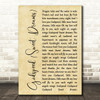 Dixie Chicks Godspeed (Sweet Dreams) Rustic Script Song Lyric Music Art Print