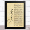 James Sometimes Rustic Script Song Lyric Music Art Print