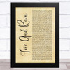 James Taylor Fire And Rain Rustic Script Song Lyric Music Art Print