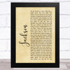 Johnny Cash Jackson Rustic Script Song Lyric Music Art Print
