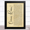 KAROL G & Jessie Reyez Ocean (Remix) Rustic Script Song Lyric Music Art Print