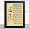 Led Zeppelin Black Dog Rustic Script Song Lyric Music Art Print
