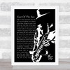 A-ha East Of The Sun Black & White Saxophone Player Song Lyric Print