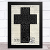Scooter How Much Is the Fish Music Script Christian Memorial Cross Song Lyric Music Art Print