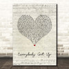 5ive Everybody Get Up Script Heart Song Lyric Print