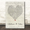 Milow Whatever It Takes Script Heart Song Lyric Print