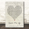 Morgan Wallen Cover Me Up Script Heart Song Lyric Print