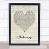 Musiq Soulchild Whoknows Script Heart Song Lyric Print