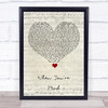 Ne-Yo When You're Mad Script Heart Song Lyric Print
