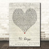 P!nk 90 Days Script Heart Song Lyric Print