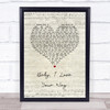 Peter Frampton Baby, I Love Your Way Script Heart Song Lyric Print