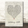 Peter Gabriel Solsbury Hill Script Heart Song Lyric Print