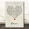Poets Of The Fall Dawn Script Heart Song Lyric Print