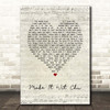 Queens of the Stone Age Make It Wit Chu Script Heart Song Lyric Print