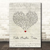 Radiohead Fake Plastic Trees Script Heart Song Lyric Print