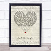 Ray LaMontagne Such A Simple Thing Script Heart Song Lyric Print