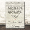 Ray Middleton The Girl That I Marry Script Heart Song Lyric Print