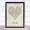 Rick Springfield Souls Script Heart Song Lyric Print