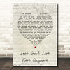 Rose Royce Love Don't Live Here Anymore Script Heart Song Lyric Print