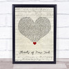 Ryan McMullan Streets of New York Script Heart Song Lyric Print