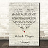 Santana Black Magic Woman Script Heart Song Lyric Print