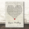 Selena Disco Medley Script Heart Song Lyric Print