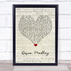 Selena Disco Medley Script Heart Song Lyric Print