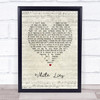 Stereophonics White Lies Script Heart Song Lyric Print