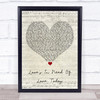 Stevie Wonder Love's In Need Of Love Today Script Heart Song Lyric Print