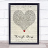 Stone Sour Through Glass Script Heart Song Lyric Print