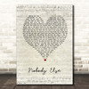 Take That Nobody Else Script Heart Song Lyric Print