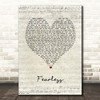 Taylor Swift Fearless Script Heart Song Lyric Print