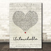 Taylor Swift Untouchable Script Heart Song Lyric Print