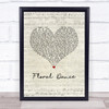 Terry Wogan Floral Dance Script Heart Song Lyric Print