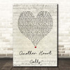 The All-American Rejects Another Heart Calls Script Heart Song Lyric Print