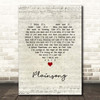 The Cure Plainsong Script Heart Song Lyric Print