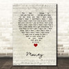 The Flying Lizards Money Script Heart Song Lyric Print