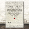 The Highwaymen Live Forever Script Heart Song Lyric Print