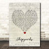 The Lake Poets Shipyards Script Heart Song Lyric Print