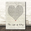 The Lightning Seeds The Life of Riley Script Heart Song Lyric Print