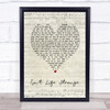 The Moody Blues Isn't Life Strange Script Heart Song Lyric Print
