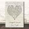 The Police Wrapped Around Your Finger Script Heart Song Lyric Print