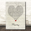 The Script Flares Script Heart Song Lyric Print