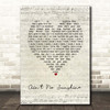 Bill Withers Ain't No Sunshine Script Heart Song Lyric Print