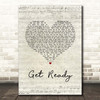 The Temptations Get Ready Script Heart Song Lyric Print